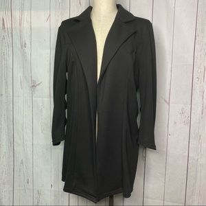Found XL Black Open Blazer Long
